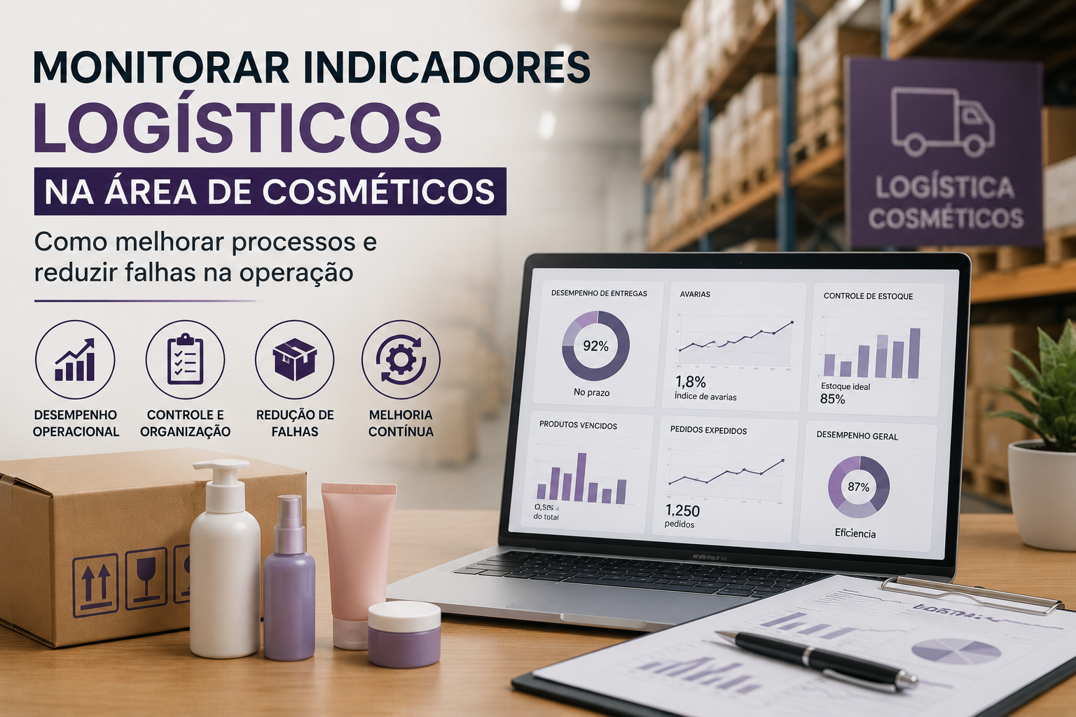 Monitorar Indicadores Logísticos na Área de Cosméticos.